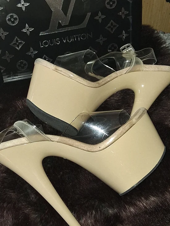 Pleasers/ Beige/ Tan /Bone Color Size 10...