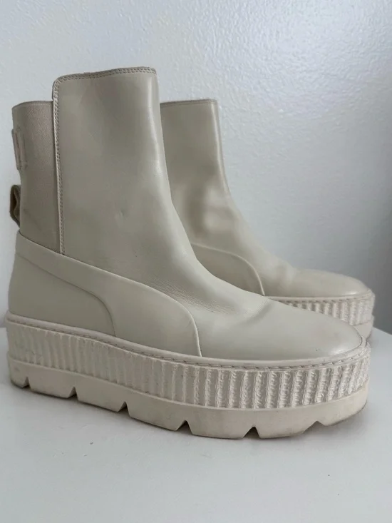Puma Fenty by Rihanna Cream Platform Ankle Boots