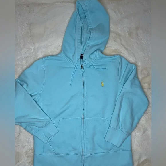 Ralph Lauren Aqua full zip hoodie kids Medium