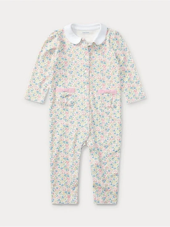Ralph Lauren Baby Floral Print Cotton Coverall 12m