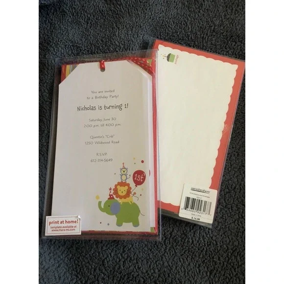 20 Printable 1st Birthday Circus Invites