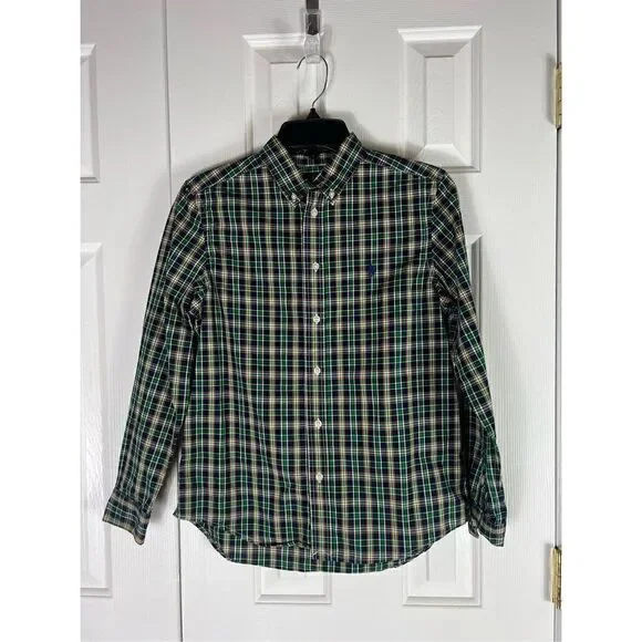 Ralph Lauren Polo Boys Natural Stretch Shirt Size L 14/16