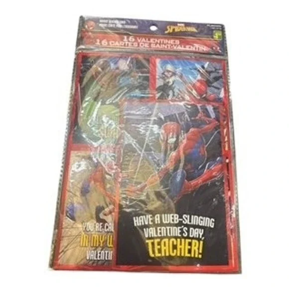 16 Spider-Man Valentine's Day Cards with Envelopes Marvel 2007 Spider-Man 3