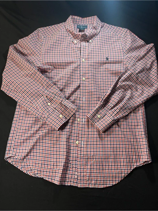 Ralph Lauren Red & Blue Plaid Button-Down Shirt