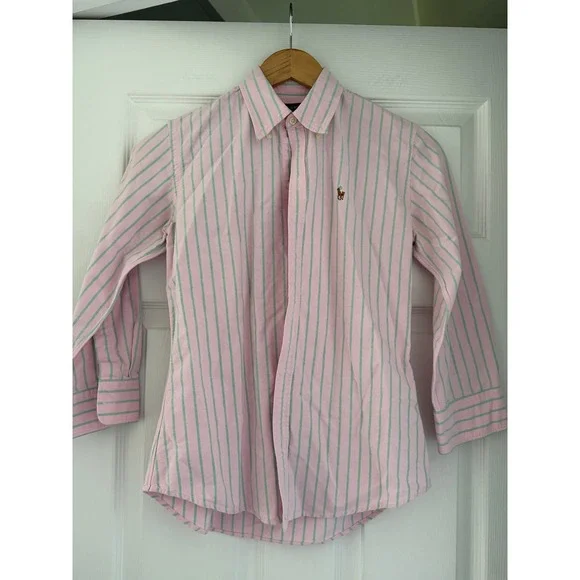 Ralph Lauren Kids Button Down Collared Striped Shrit Preppy
