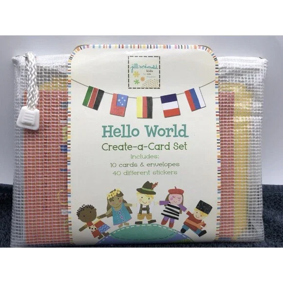 Hello, World! Create A Card Set McDonald, Jill 10 Cards Envelopes ￼stickers