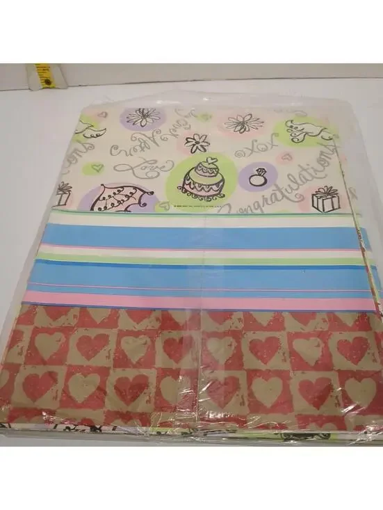Vtg Finishing Touch AGC All Occasion 8 Full Sheets 50 sq.ft Wrapping Paper 0272