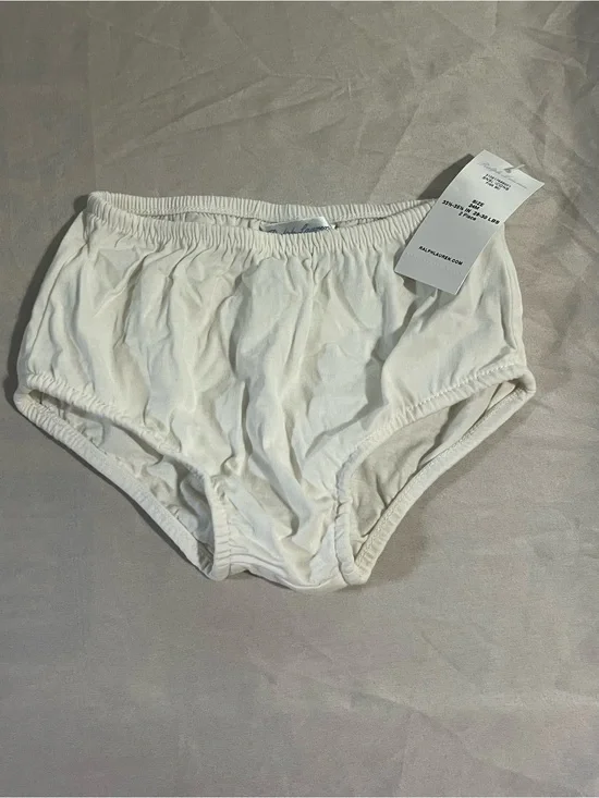 Ralph Lauren Kids Cream Cotton Briefs Girls Size 24 Months NWT