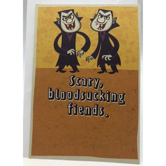 Flappy Halloween Card Hallmark Greeting Scary ￼Blood Sucking Friends Mortgage