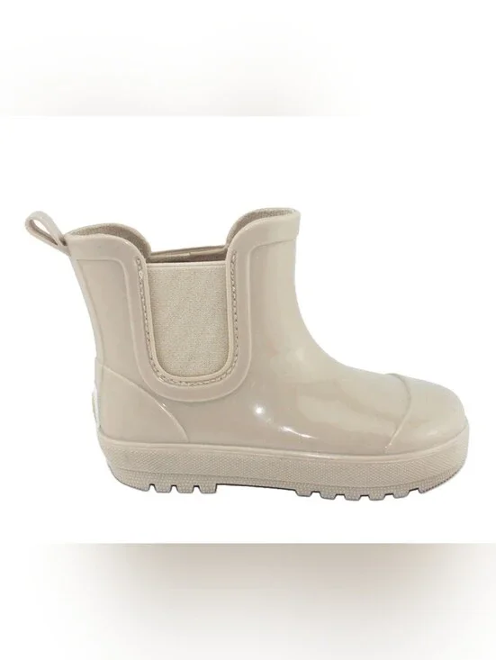 Size 13 BEARPAW TODDLER AND  Kids Neutral Beige Rain Boot Chelsea - Unbranded