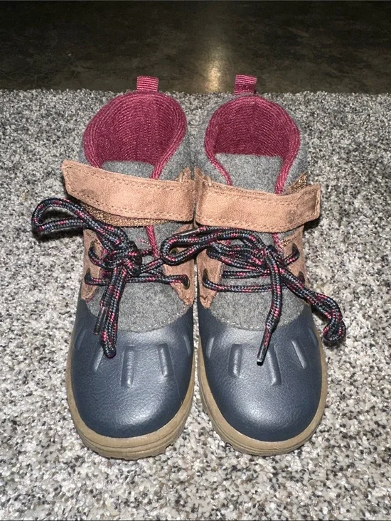 Carter's Navy, Brown & Red Kids Winter Rain Boots