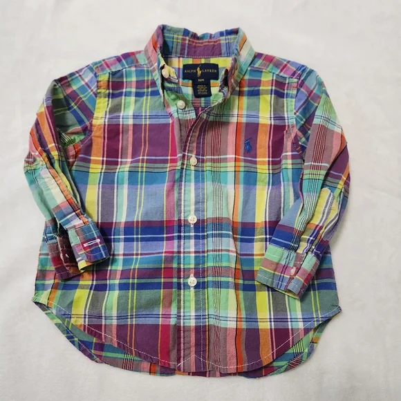 Ralph Lauren Polo Baby Multicolor Plaid Dress Shirt