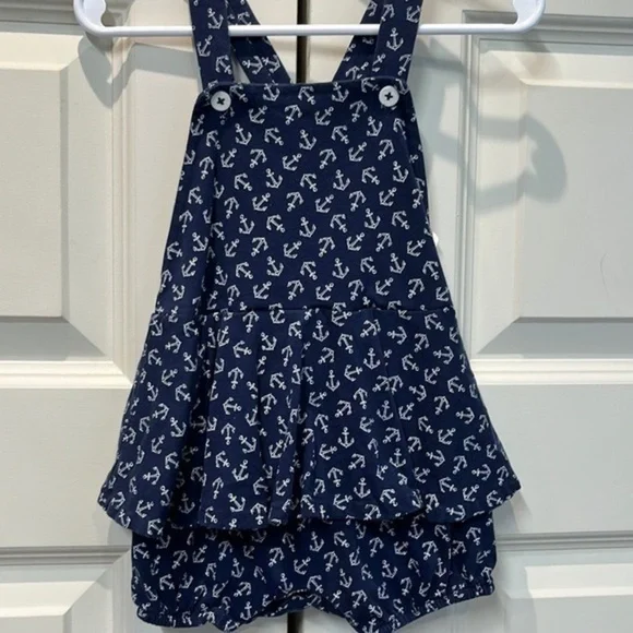Ralph‎ Lauren Navy blue anchor print romper size 6 months