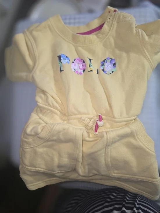 Ralph Lauren Yellow Floral Logo Casual Dress