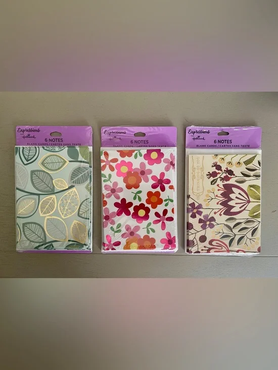 Hallmark Expressions Blank Note Cards - 3 packages