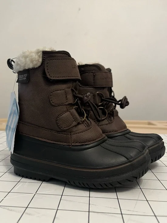 London Fog Brown Faux Shearling-Lined Boot Size 6