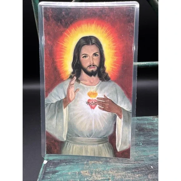 JESUS CHRIST Heart  - Laminated Prayer Cards - Holy Cards - Catholic Christian