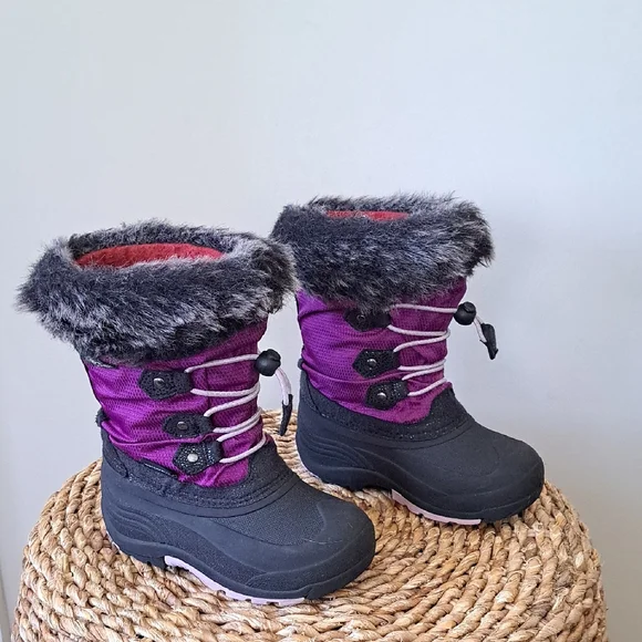 KAMIK Girls Powdery2 Waterpoof/Insulated Purple Nylon Winter/Snow Boots 11‎
