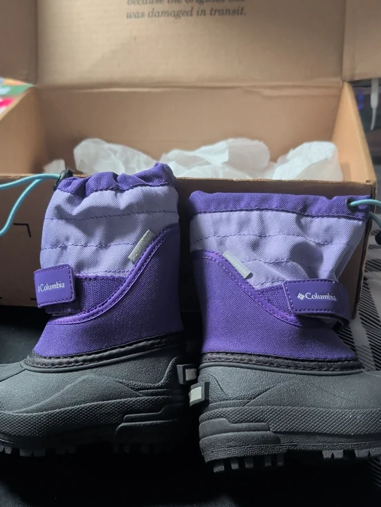 Columbia Toddler Purple Snow Boots - Durable Winter Boots, Size 6