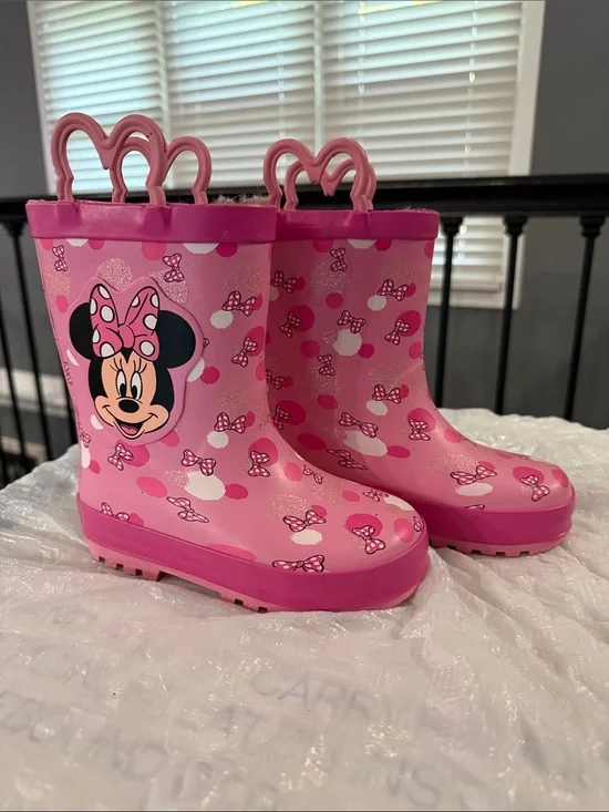 Western Chief Pink Minnie Mouse Kids Rain Boots