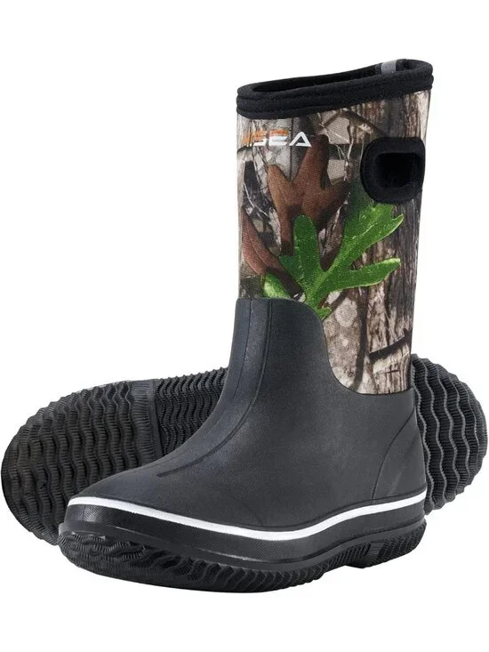 Waterproof Kids Rain Boots, Insulated Rubber Neoprene, All-Weather Outdoor Mud
