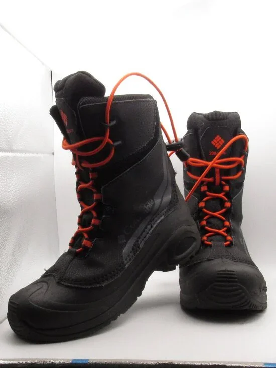 Columbia Black Bugaboot 200 Grams Boys Youth Size 6 Waterproof Boots BY5957-010