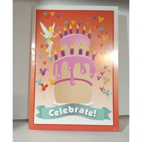 Vintage 3-D Pop Up Card / Decoration-Disney's Tinkerbell Pop Up Castle
