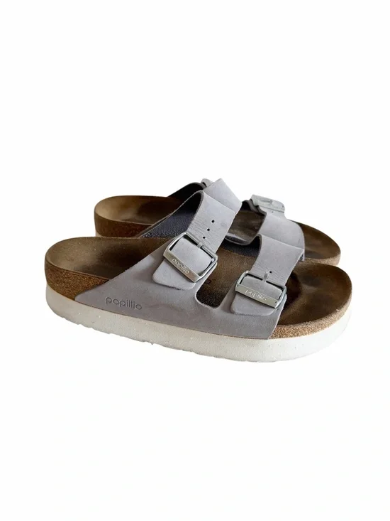 Papillio Birkenstock Arizona Flex Purple Fog Platform Sandals size 39 EU L 8