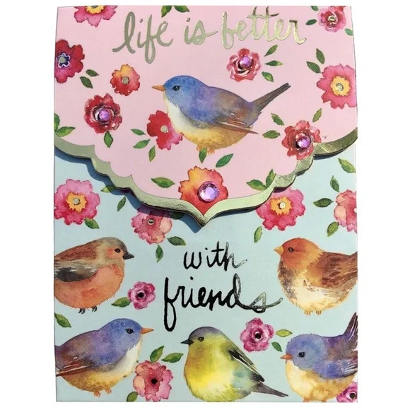 Punch Studio Mini Pocket Notepad - Birds Life is Better with Friends 61567