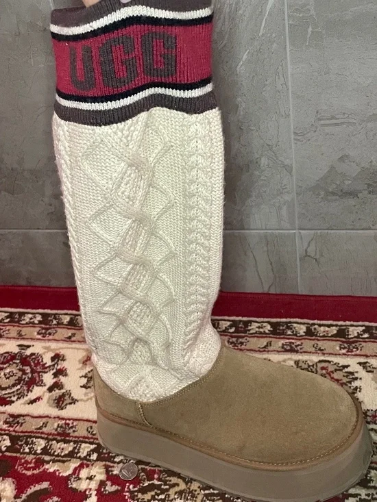 UGG Platform Cable Knit Boots