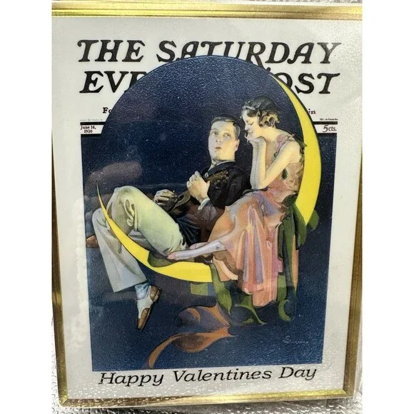 Cine Chrome SATURDAY EVENING POST Card Valentines DayCollectible Publisher Proof