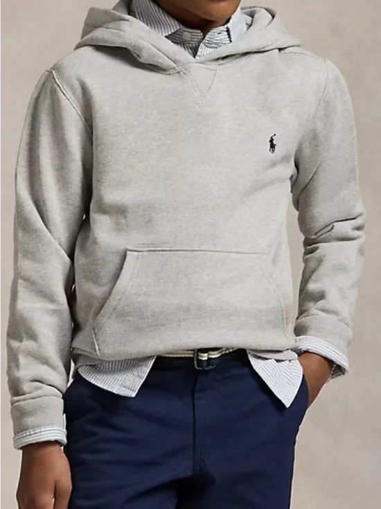 NWT Ralph Lauren Light Gray Crewneck Sweatshirt with Navy Pony boy size XL