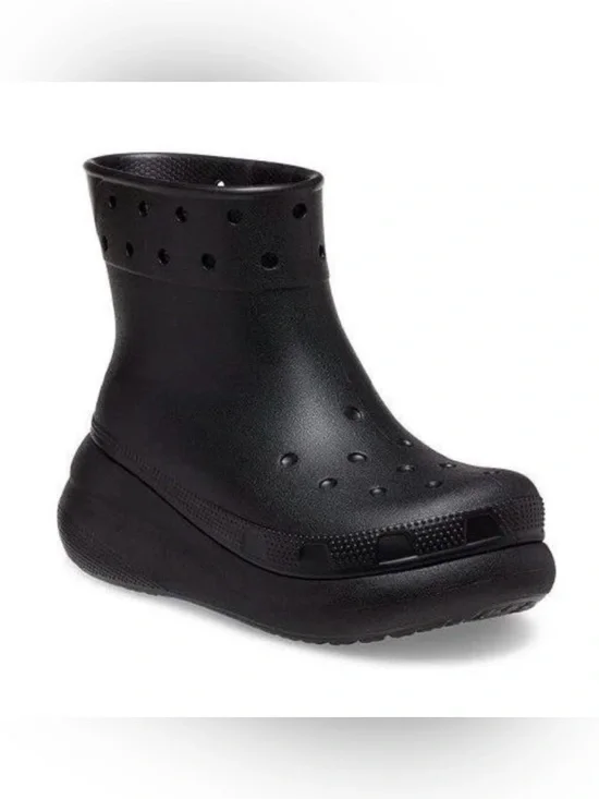 CROCS Women's Black Crush Platform Rain Boots – Waterproof