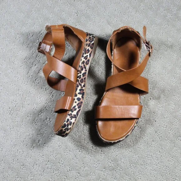 Bamboo Size 6 Cognac Leopard Print 1