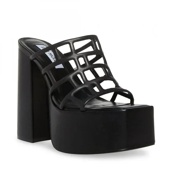 Steve Madden Leather Audrey Platform Heel Sandals