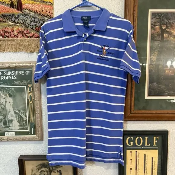 Vintage Polo Ralph‎ Lauren Rugby Horse Designer Shirt Size Boys XL Men’s Small