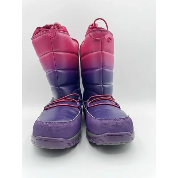 LANDS END | Snow Flurry Insulated Snow Boots | Pink Purple Ombre Toddler Sz 3 M