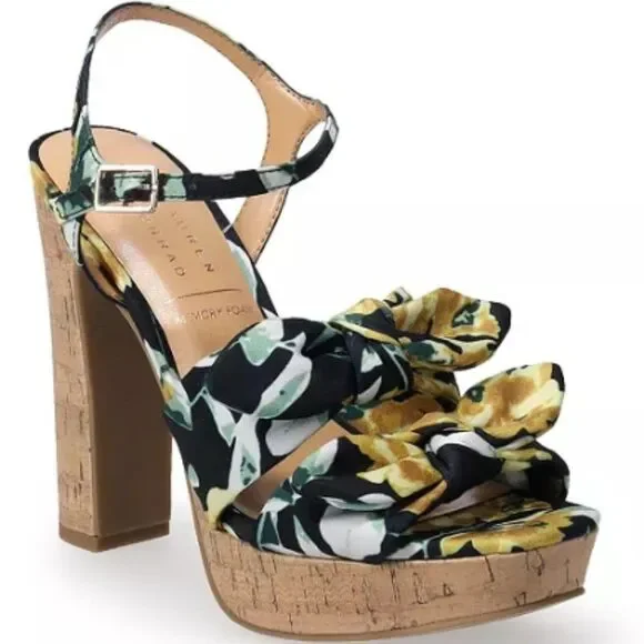 Lauren Conrad Juneau Women's‎ Platform Sandals Cocktail Party Black Size 6.5 $79