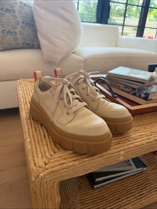 Sorel x Caribou Women’s Waterproof Chunky Platform Sneakers in Beige and Gum