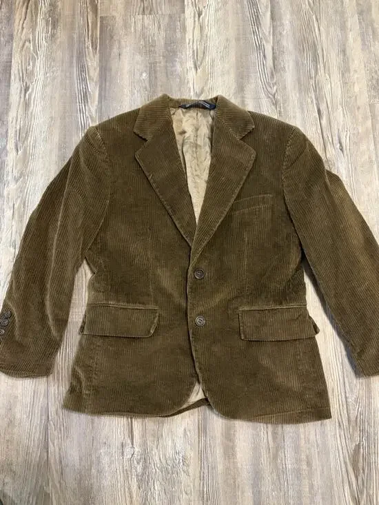 VTG Polo Ralph Lauren Boys Size 10 Brown Corduroy Blazer Sport Coat USA2