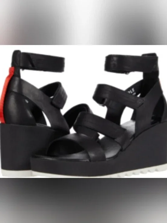 Sorel Cameron Multi-Strap Platform Wedge Size 6 Used Good