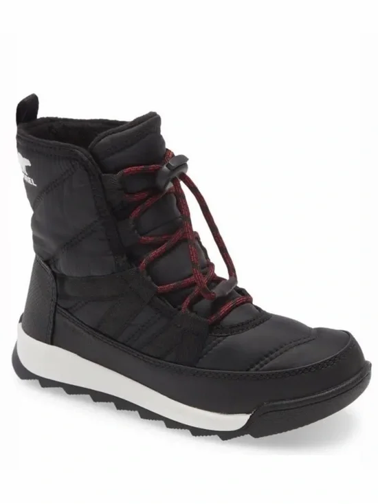 SOREL Whitney II Waterproof Insulated Snow Boots Black Kids 10M NWT