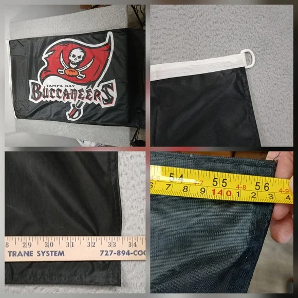 Tampa Bay Buccaneers Flag NFL Team Logo Black Red‎ Wall Banner