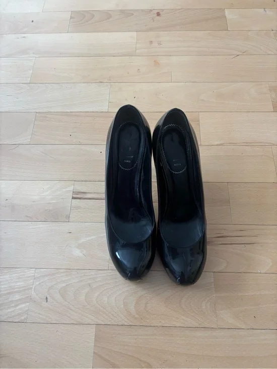 Saint Laurent Womens Black Leather Platform Stiletto Tribtoo Pumps EU 41