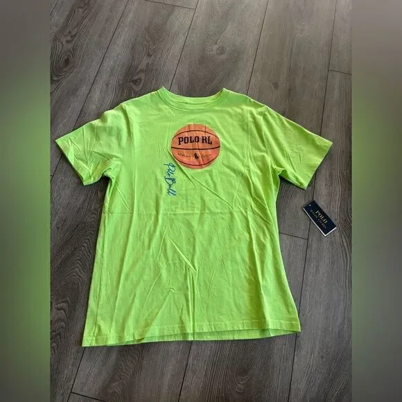 Polo RL  Sscn-knit Shirts-t-shirt 26/1 Jersey  Lime Green T-Shirt