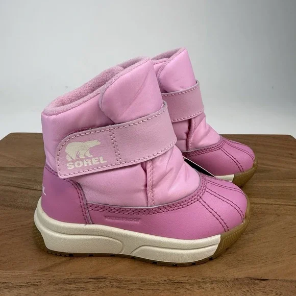 New Little Kids Sorel Whitney III Waterproof‎ Pink Winter Mid Boots Size 7 C