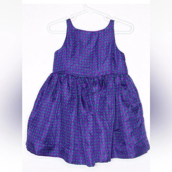 Ralph Lauren Toddler Girls Twirl‎ Dress,  Purple Paisley, Lined, 3T, Designer