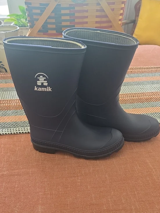Kamik Navy Waterproof Rubber Boots