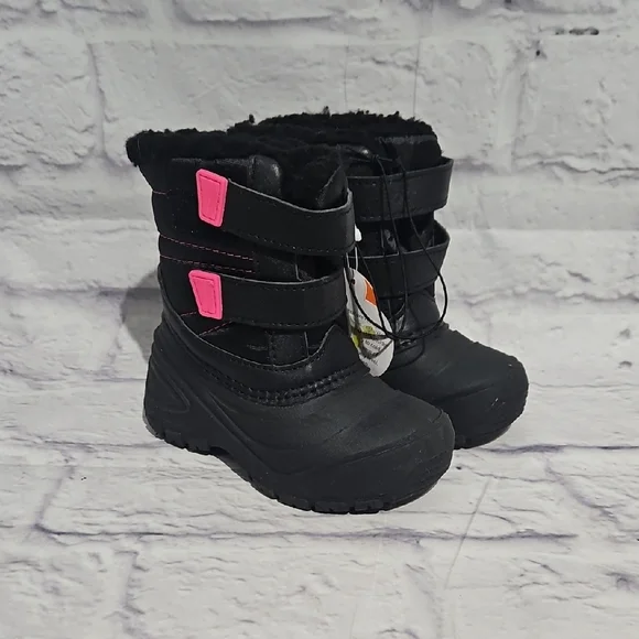 Wonder Nation Kids Boots with Black and Pink Accents