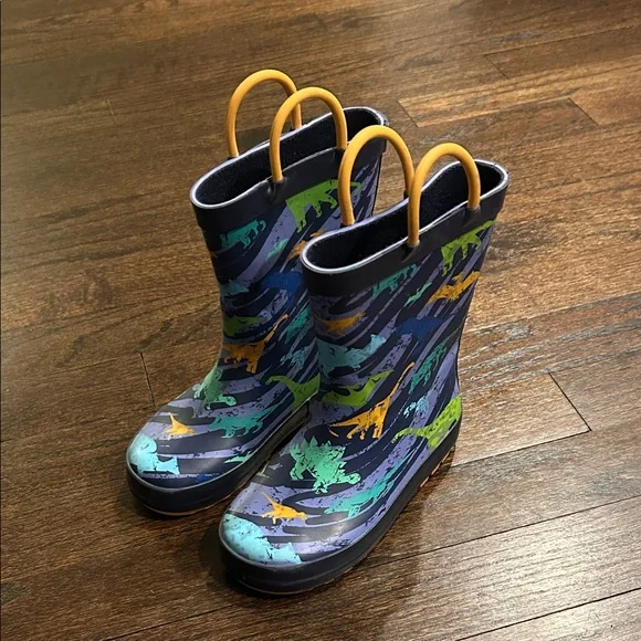 Kids' Colorful Dinosaur Rain Boots Size 6